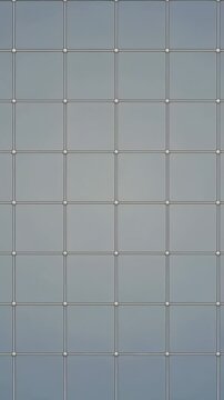 Vertical video: Showing tile panel bowing at mid seam in portrait, pegs flashing, fanning warm glow