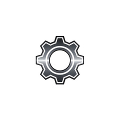 Obraz premium Gray Gear Icon with White Outline.