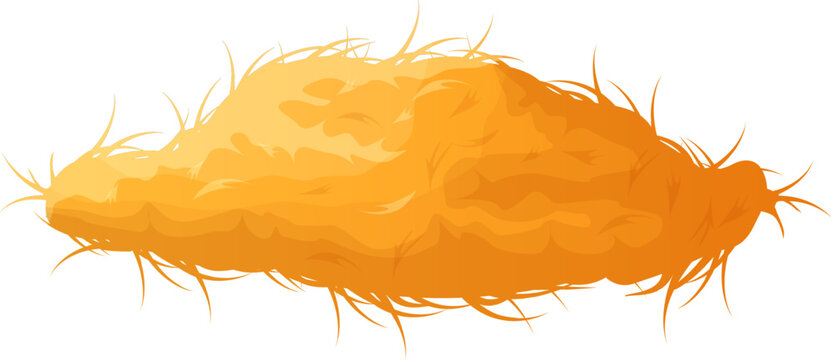 Dry hay stack providing animal feed or farm decor