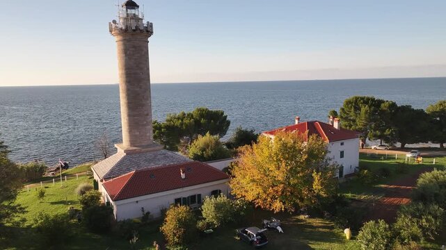 Savudrija Lighthouse Close Up Adriatic Landmark