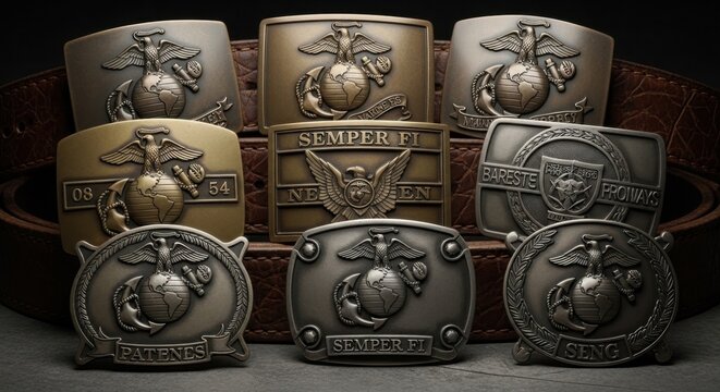 Detailed Marine Buckle Collection 290, Gigapixel Standard V2