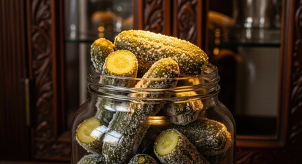 Obraz premium Jar of Sweet Gherkins vis 65 gigapixel