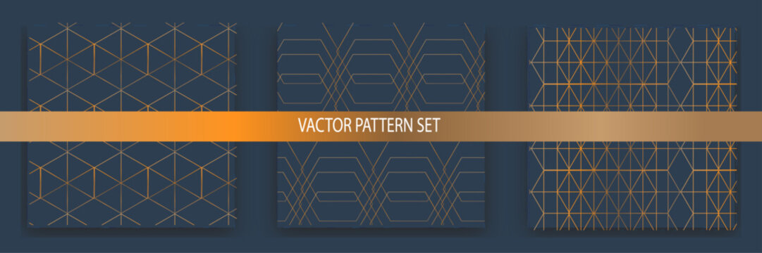 Abstract geometric background with triangle shape pattern set