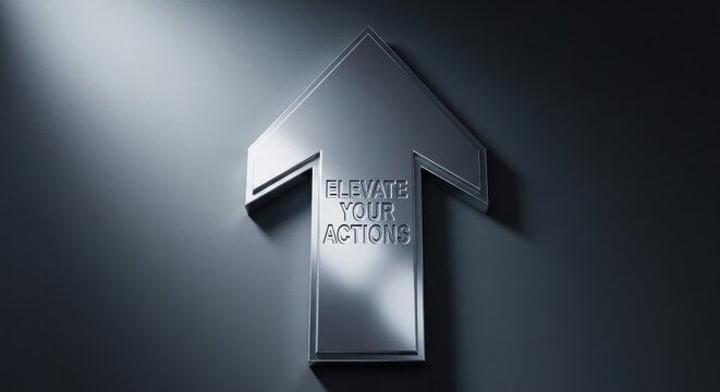 Stylized Upward Arrow Elevating Actions v2