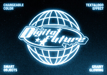 Hazy Grain Text Effect Mockup