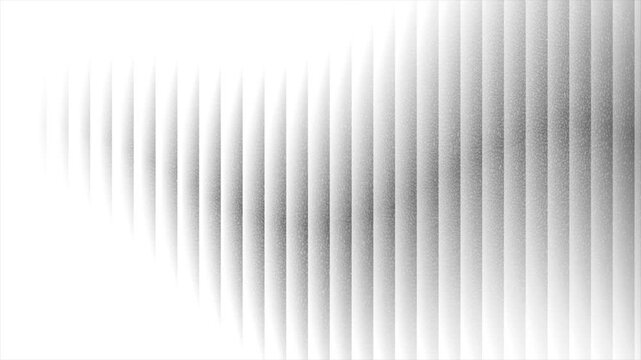 Abstract white and grey geometric background with vertical stripes and grainy grunge gradient texture. Concept motion design. Seamless loop. Video animation Ultra HD 4K 3840x2160