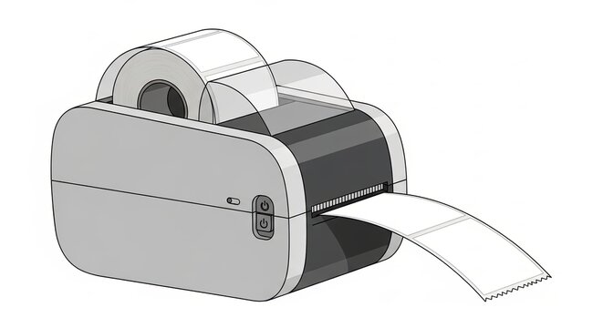 Label maker with paper tape.