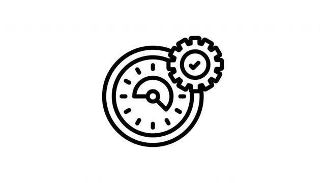 working hours animation icon