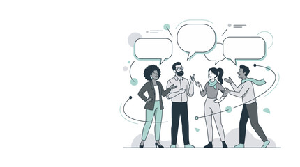 Obraz premium Diverse group of people communicating effectively.