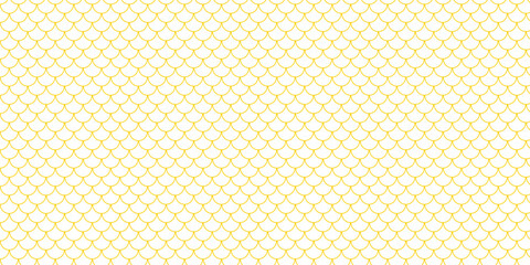 simple yellow fish scale pattern for banner poster background. © kowsar