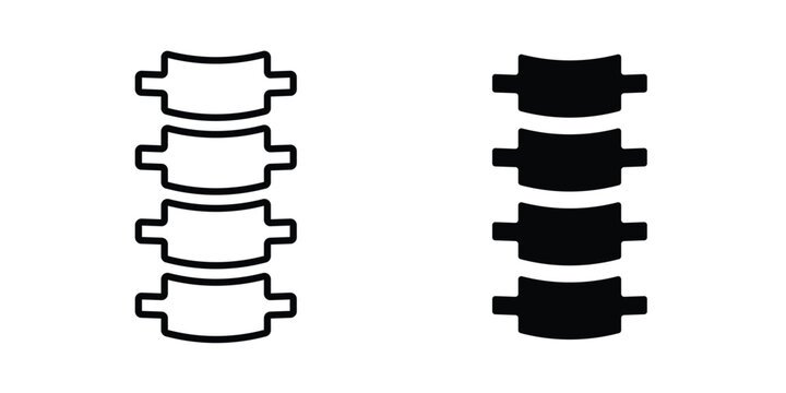 Spine icon Flat and linear stroke vector design isolated illustration.