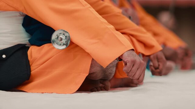 Indians pray for the Sikh religion during Vaisakhi day celebration