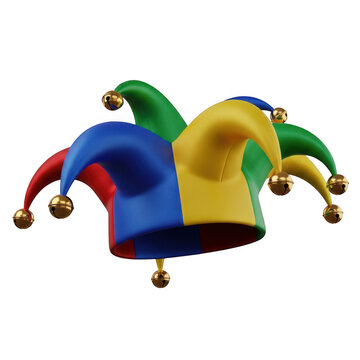 Vibrant jester hat fool's cap golden bells classic carnival costume accessory fun party headwear