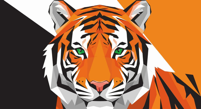 Close up of tiger face.