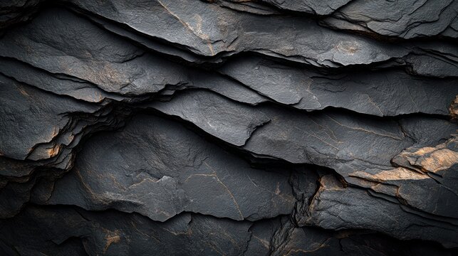 Dark, layered rock texture