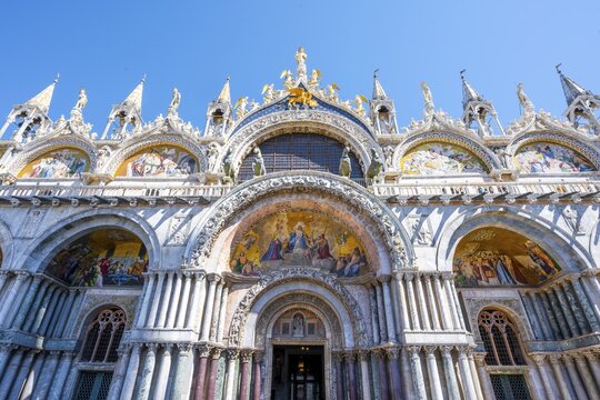 Archway of the Basilica of St. Mark, San Marco, Venice, Veneto, Italy