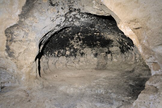 Early Christian cave church, Cape Fourni, Rhodes, Greece, Europe