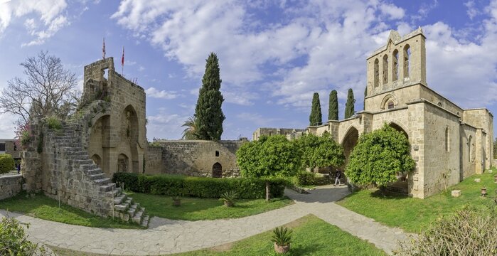 Monastery ruin, Bellapais, district of Kyrenia, Turkish Republic of Northern Cyprus, Cyprus