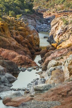 River Fango, Tuarelli, Fango valley or Vall&eacute;e du Fango, Haute-Corse, Corsica, France