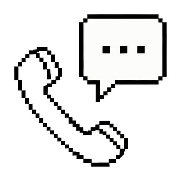 Vector graphic of a phone with a speech bubble for communication and messaging
