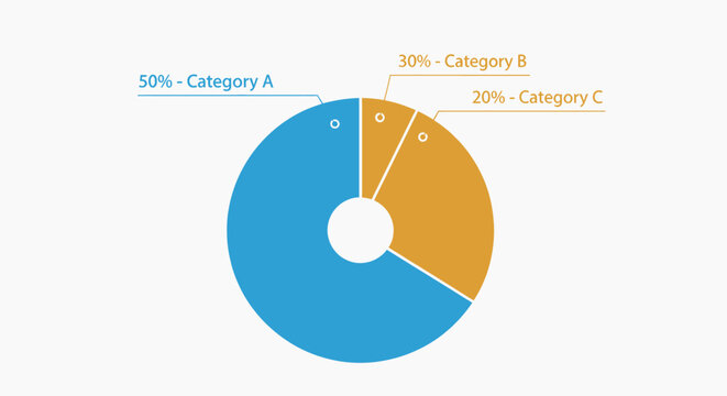 Pie Chart Infographic Template for Categorical Data Analysis and Visualization