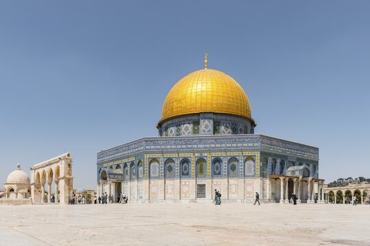 Place in front of the Dome of the Rock, also Qubbat As-sachra, Kipat Hasela, Temple Mount, Old Town, Jerusalem, Israel