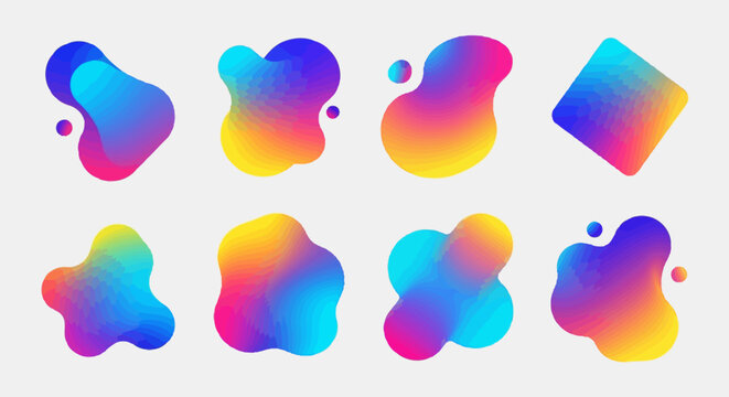 Colorful Abstract Gradient Blobs and Shapes.