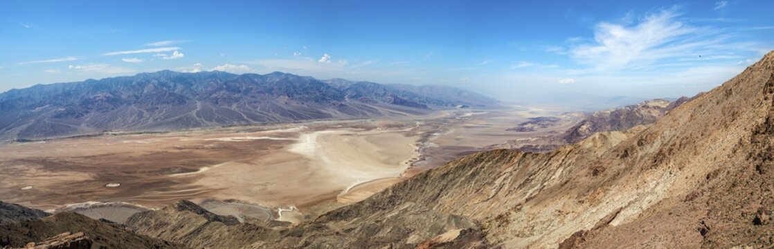 Panorama from Dante's View, viewpoint, Death Valley National Park, Panamint Range behind, Mojave Desert, California, USA