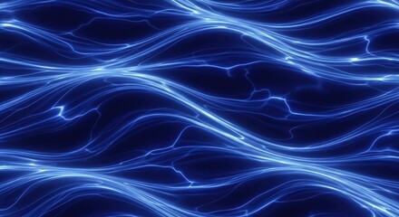 Obraz premium Abstract Blue Wave Energy Pattern