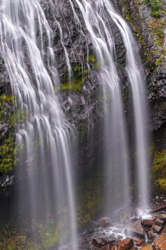 Narada Falls, waterfall, long exposure, Mount Rainier National Park, Washington, USA