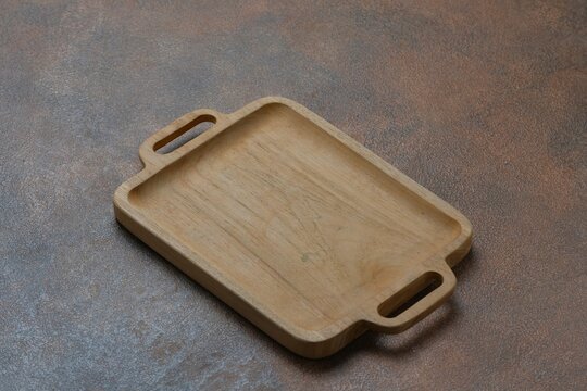 Rectangular wooden tray. Handcraft, baki kayu, nampan
