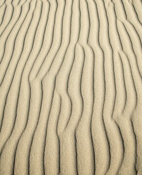 Wave patterns in light sand, Sandfly Bay, Dunedin, Otago, Otago Peninsula, South Island, New Zealand