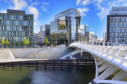 Modern office buildings along the Spree river, Government district, Tiergarten, Berlin, Germany