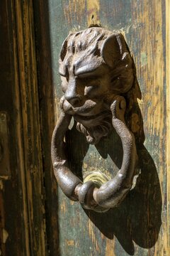 Door knocker with lion's head, Venice, Province of Venice, Italy