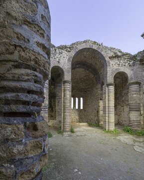 Remains of the church on the ruins of St. Hilarion Castle, Girne, Kyrenia District, Turkish Republic of Northern Cyprus, Cyprus