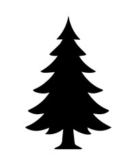 Obraz premium Pine tree simple silhouette icon