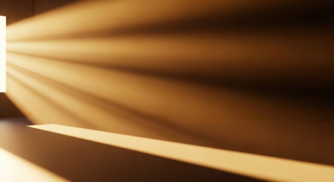 Warm Sunlight Beams Through Window