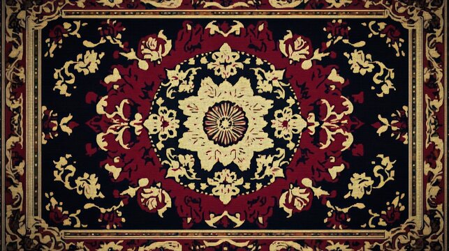 Intricate decorative rug pattern