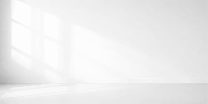 Empty white room with clean wall and minimal textured surface creating a simple blank interior background