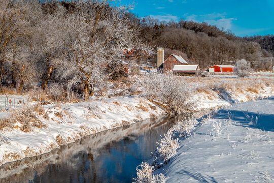Winter Scene in Grant County Wisconsin