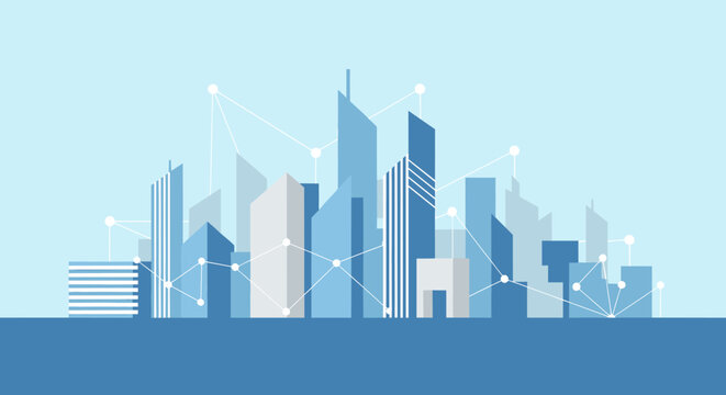 A clean, modern illustration of a blue building evokes trust, stability, and forward-thinking concepts. Ideal for corporate websites, presentations, a