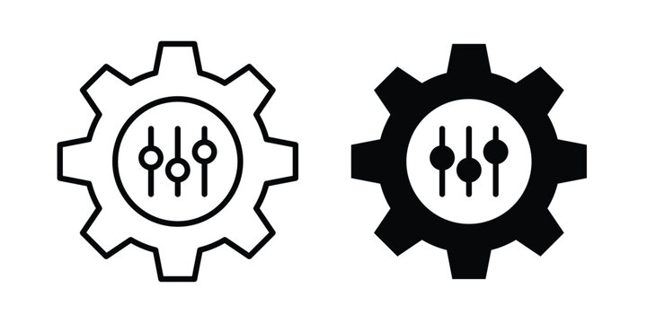 Mass customization icon outline style. Black solid silhouette style icons