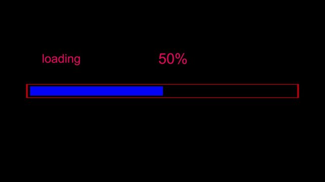 Retro game loading screen,dot characters,progress bar,complete,loading,100%,pixels,alpha channel