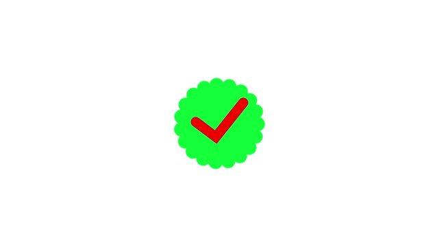 verified social media badge icon with clean animation motion. A checkmark symbol for authenticated profiles and user trust on digital platforms, viber.