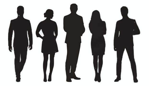Silhouettes of Business People black jgqexw