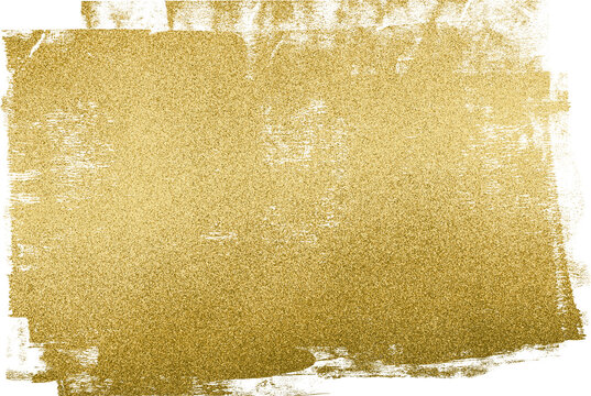 Large gold ink texture with a transparent background