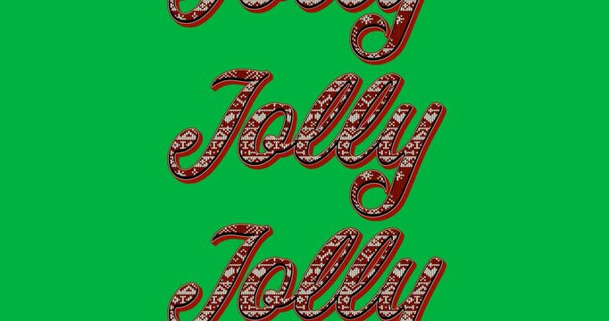 Digital animation of jolly text banners in seamless pattern against black background