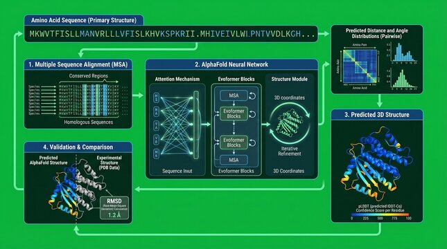 AlphaFold AI Protein Structure Prediction Workflow