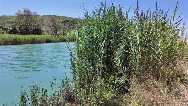 Amazing view of The mouth of the river Acheron at Ammoudia village, Epirus, Greece