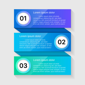 Modern gradient infographic template with numbered steps layout design